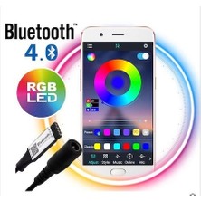 Msv Teknoloji 12V 10 Metre Silikonsuz Rgb Şerit LED Bluetoothlu LED Kontrol 5A Adaptörlü IP20 Set