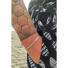 Herşey Nota Urban Kararmaz Gümüş Çelik Bileklik Unisex