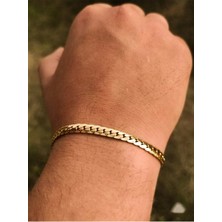 Herşey Nota Urban Kararmaz Gold Çelik Bileklik Unisex