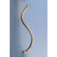 Herşey Nota Urban Kararmaz Gold Çelik Bileklik Unisex
