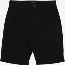 Fabrika Siyah Erkek Basic Bermuda Şort F4SM-SHT 0725