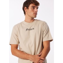 Only & Sons O Yaka Baskılı Açık Bej Erkek T-Shirt Onskylo Art Ss Tee