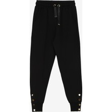 People By Fabrika Bağlamalı Bel Dar Siyah Kadın Pantolon SPBF4SL-PNT5043