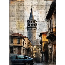 Tablomega Ahşap Mdf Puzzle Yapboz Galata Kulesi Gazete Fon 120 Parça 25*35 cm