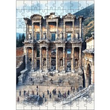 Ekart Ahşap Mdf Puzzle Yapboz Efes Celsus Kütüphanesi 120 Parça 25*35 cm