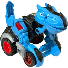 Shem Trex Dinazor Figür Araba Sürtmeli Teker Transformers Robot Dinozor 15CM