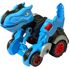 Shem Trex Dinazor Figür Araba Sürtmeli Teker Transformers Robot Dinozor 15CM