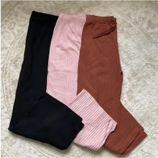 Sashaa Collection 3'lü Kadın Fitilli Rahat Pantolon & Eşofman Gündelik Rahat Ev Giyim Pijama