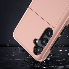Seashell Digital Samsung Galaxy A55 5g Telefon Kılıfı Tpu + Pc Kapaklı Slayt Kart Tutucu-Gümüş (Yurt Dışından)