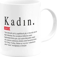 Hediye360 Kadınlar Günü Kadın Lugatçe Beyaz Kupa