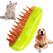 Fairy Choice Pet Buharlı Fırça 3 In1 Buharlı Kedi Fırçası Dökülme Için Pet Steamer Fırçası Masaj Için Çok Fonksiyonlu Pet Bakım Fırçası Pet Epilasyon Aracı Kediler ve Köpekler Için Tarak (Yeşil) (Yurt Dışından)