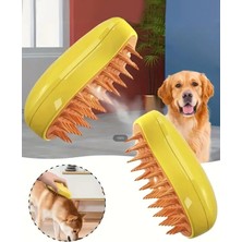 Fairy Choice Pet Buharlı Fırça 3 In1 Buharlı Kedi Fırçası Dökülme Için Pet Steamer Fırçası Masaj Için Çok Fonksiyonlu Pet Bakım Fırçası Pet Epilasyon Aracı Kediler ve Köpekler Için Tarak (Sarı) (Yurt Dışından)