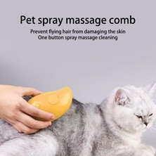 Fairy Choice Pet Buharlı Fırça 3 In1 Buharlı Kedi Fırçası Dökülme Için Pet Steamer Fırçası Masaj Için Çok Fonksiyonlu Pet Bakım Fırçası Pet Epilasyon Aracı Kediler ve Köpekler Için Tarak (Sarı) (Yurt Dışından)