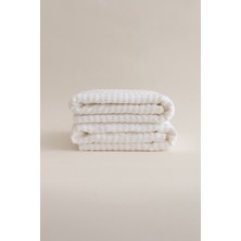 Koza Home Ivory Beyaz Bordürlü Mikro Fiber  Pamuk 2li El Yüz Havlusu Seti 50 x 90 - 50 x 90 1107A