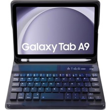 YKD Store Samsung Galaxy Tab A9 X110/X115 Için Klavye Pu Kılıf (Yurt Dışından)