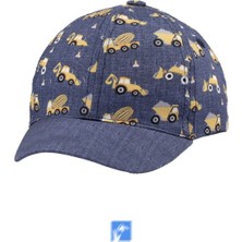 Kardelen Butik Denizli %100 Pamuk  Erkek Çocuklar Için Güneş Şapkası  ( 1-3 Yaş ) ( Size 48-50 )