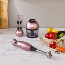 Karaca Pro- Midi Plus 3'lü Blender Set Rosegold 1000W