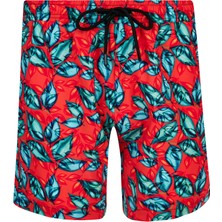 REMSA Erkek Deniz Havuz Şortu Desenli Watson S265 Mercan