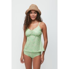 C&city Yüksek Bel Uzun Tankini 7741 Yeşil