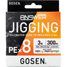 Gosen Jigging Answer Pe 8 Örgü Jig ve Tai Rubber Ipi 300MT Multi - 75 Lb