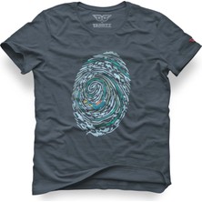 Tarrzzcom Parmak Izi ve Dalgıç Tasarım Tişört
