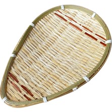 Acelit Bambu Sepet Yemek Masaüstü Dolapları Için El Yapımı 25X18CM (Yurt Dışından)