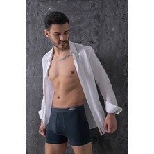 Elit Zümrüt Erkek Pamuklu Düz Likralı Boxer 3'lü Adet