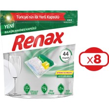 Renax Bulaşık Makinesi Kapsülü Hepsi Bir Arada 44 Lü x 8 Adet (352 Kapsül)