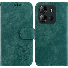 BDT Boutique Tecno Pop 7 Pro Flip Folio Kabartmalı Sevimli Kaplan Kartı Cep Cüzdan Için Kılıf (Yurt Dışından)