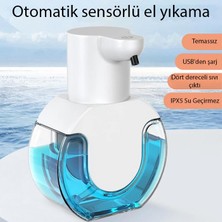 Polham 430ML Otomatik Sensörlü Sabunluk Köpük Makinesi, Tüm Sıvılar Için Köpük Makinası, Şarjlı Duvar Askılı