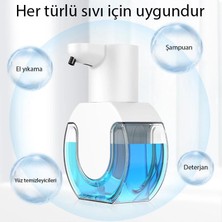 Polham 430ML Otomatik Sensörlü Sabunluk Köpük Makinesi, Tüm Sıvılar Için Köpük Makinası, Şarjlı Duvar Askılı