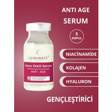 Luminate Anti-Age Cilt Serum Niaciamide Hyaluron Kolajen Yaşlanma Önleyici ve Gençleştirici Krem 5*8 ml