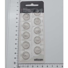 YesMed Oticon Minifit Bass 8 mm Single Vent Dome, Işitme Cihazı 1 Delikli Dom/kubbe (1 Paket=10 Adet)