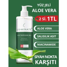 Luminate Yüz Temizleme Jeli Aloe Vera Salisilik Asit Nemlendirici Sebumun Dengesi  Akne Karşıtı 200ML