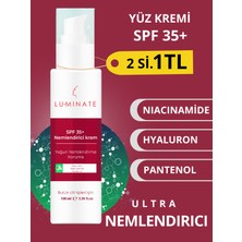 Luminate Yoğun Nemlendirici Yüz Kremi Cilt Tonu Eşitleyici Leke Karşıtı Gözenek Sıkılaştırıcı Su Bazlı Hyaluron Niacinamide Pantenol Spf 35+ 100 ml