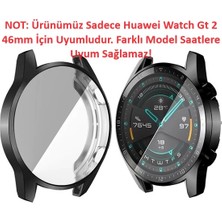 Ally Huawei Watch GT 2 46 mm 360 Koruma Ultra İnce Silikon Kılıf AL-31650 - Siyah