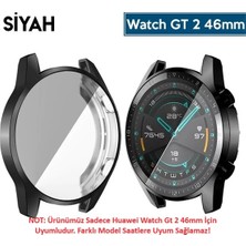 Ally Huawei Watch GT 2 46 mm 360 Koruma Ultra İnce Silikon Kılıf AL-31650 - Siyah