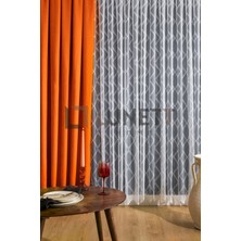 Lunett Home Kullanıma Hazır Turuncu Rengi Seyrek Pile 1x2 Dikim Fon Perde Tek Kanat 9250