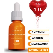 Luminate C Vitamini Serum Arbutin Niacinamid Aydınlatıcı Renk Tonu Eşitleyici Leke, Akne Karşıtı 30 ml