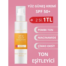 Luminate Güneş Kremi Spf 50+ Pembe Yüz Güneş Kremi Pink Touch Ton Eşitleyici Yüksek Koruma Uva