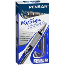 Pensan My Sign İmza Jel Kalem 1Mm Mavi 12Li Kutu