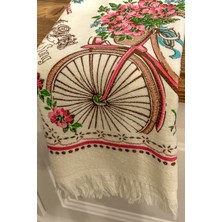 Cnr Garden 3'lü Saçaklı Pamuklu 40x60 cm Pamuk Baskılı Havlu Seti El Yüz Mutfak Havlusu Yumuşak Desenli Su Emici Set