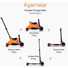 SmarTrike Xtend Büyüyebilen Ride On Scooter (1 - 12 Yaş) - Orange