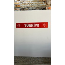 Odyak Kart Türkiye 2024 Atkı Anı Hatıra 118X20 cm Statik Kağıt Yapışkansız Kolay Tutunan Özel Ürün