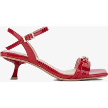Valmenti Orokadın Kırmızı Hakiki Deri Topuklu Sandalet 654 213 Bn Sndlt Y24