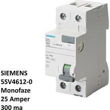 Siemens 5SV4612-0 1X25A 300MA Kaçak Akım Koruma Rölesi