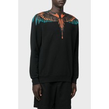 Marcelo Burlon Pamuklu Bisiklet Yaka Erkek Sweat CMBA009F22FLE0011020