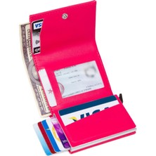 Newish Polo Kadın Mekanizmalı Kartlık ve Cüzdan newpolo145 - Pembe 