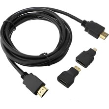 Speeduf 1.5 M 1.4V 3D HDMI Kablo Mini Micro Uç 3in1 Çevirici Dönüştürücü Adaptör Kablosu