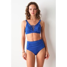 Pierre Cardin Bardot Yüksek Bel Bikini Tek Alt Saks 239205